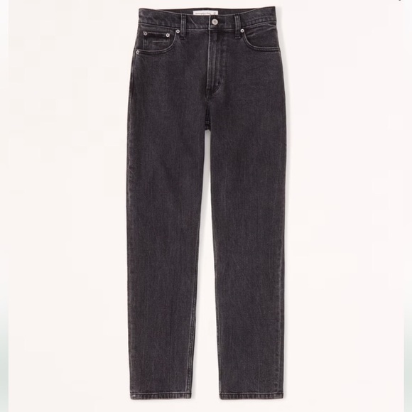 Abercrombie & Fitch High Rise Mom Jean Black Size 27 / 4 Short - Picture 7 of 11